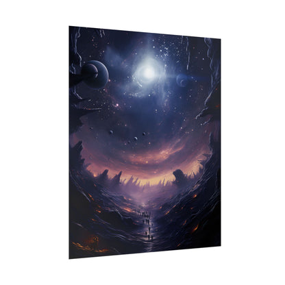 Black Hole Cosmic Art: A Planetary Masterpiece - Poster