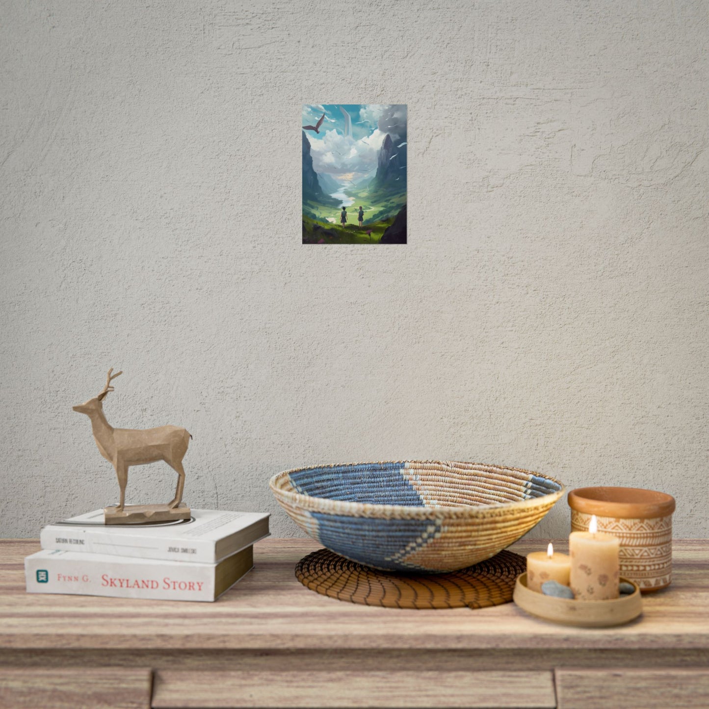 Tranquil Meadow Figures: Realistic Painting of People - Poster