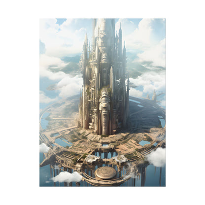 Breathtaking Floating City: Elevated Architecture - Poster