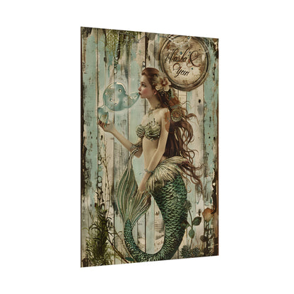 Vintage Mermaid Soap Beauty: A Dreamy Artwork - Poster