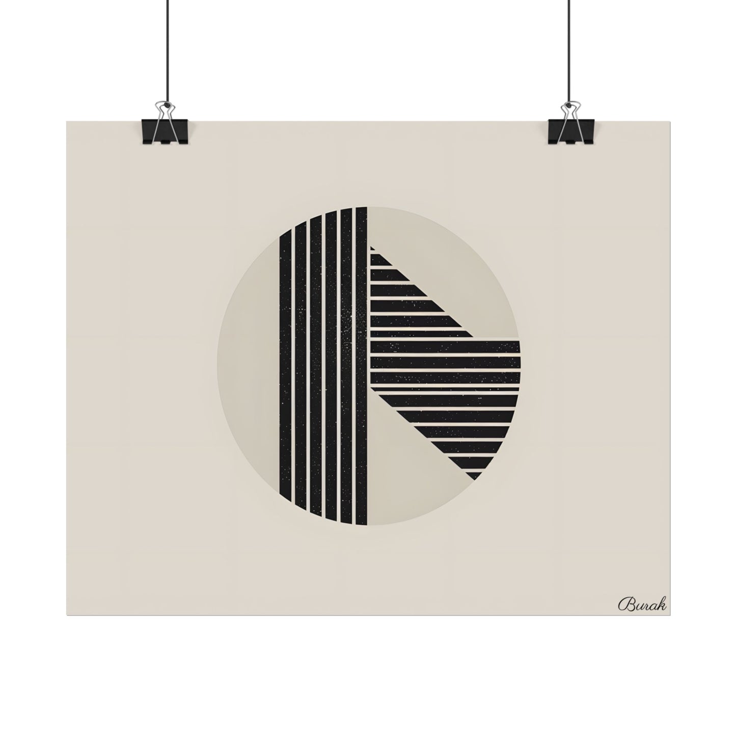 Modern Minimalist Poster: Bold Typography and Geometric Forms - Poster