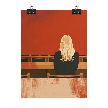Minimalist Portrait: Blonde Woman in 20[4] Batch Poster Art - Poster