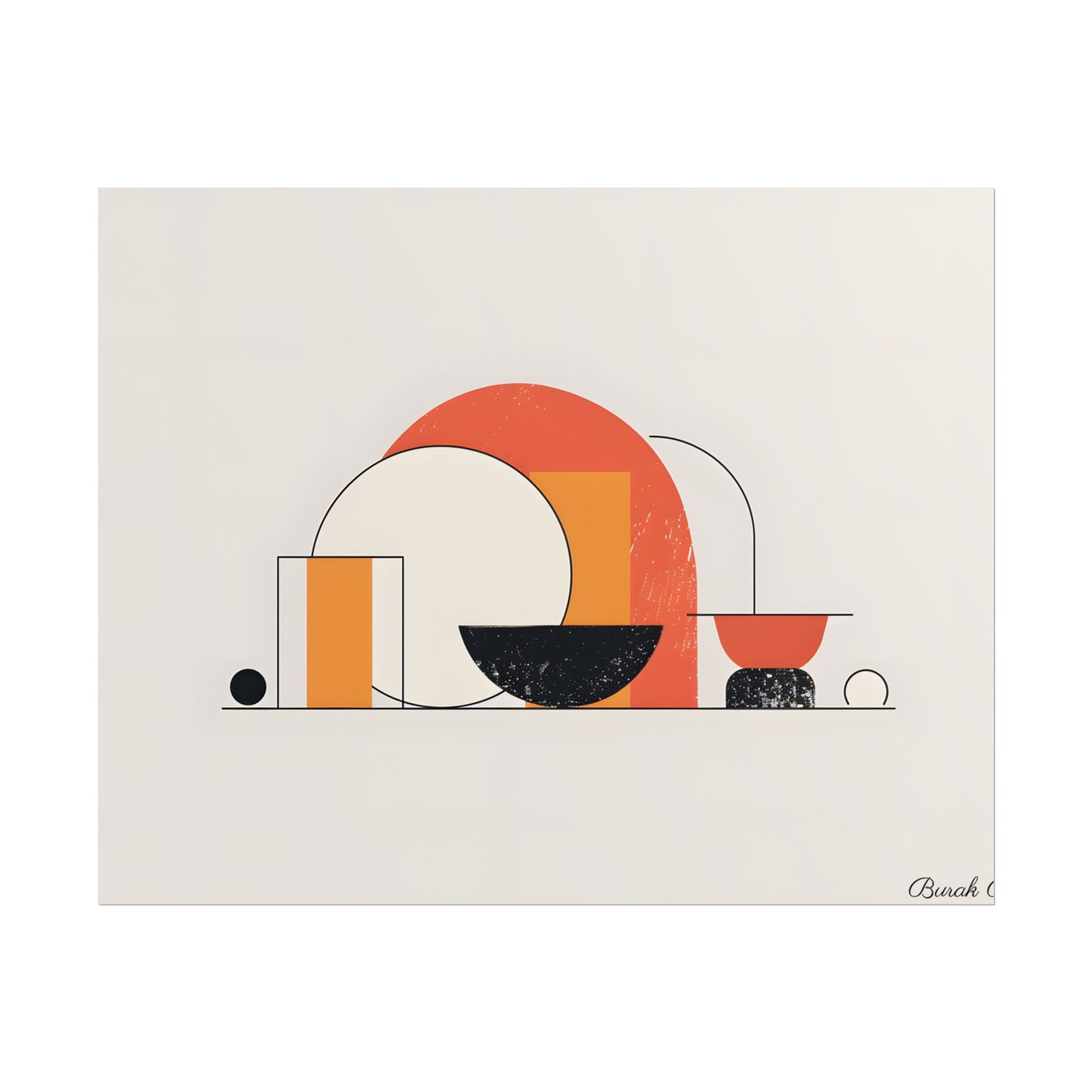 Minimalist Digital Product Design: Bold Block Artwork - Poster