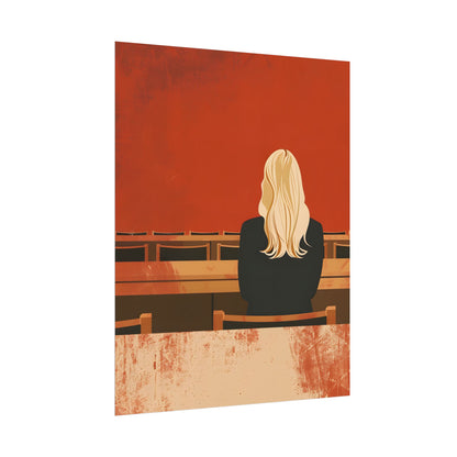 Minimalist Portrait: Blonde Woman in 20[4] Batch Poster Art - Poster