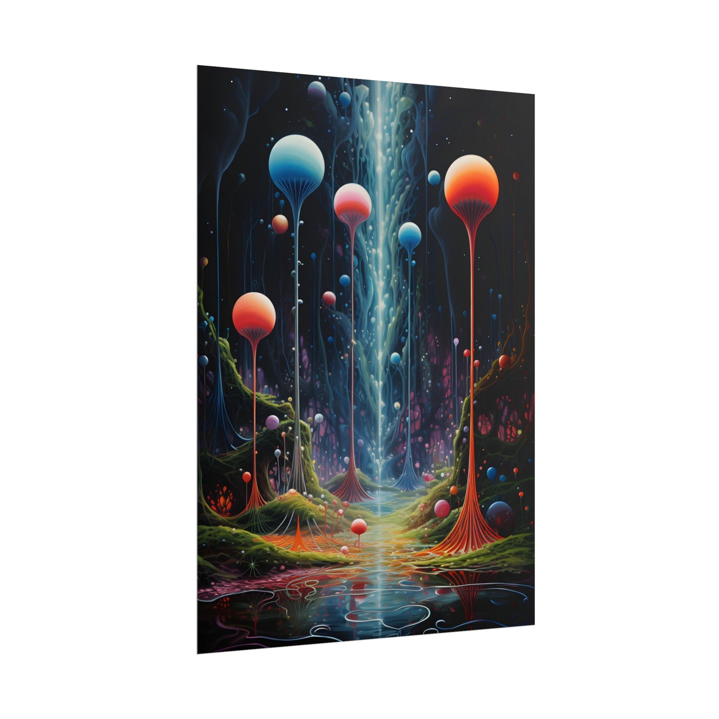 Celestial Dreams: Soft Blue Art Gallery - Poster
