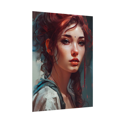 Beautiful Brunette Portrait: Makeup Art - Poster