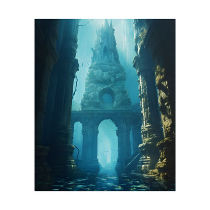 Lost Underwater Civilization: Ancient City Artwork - Poster