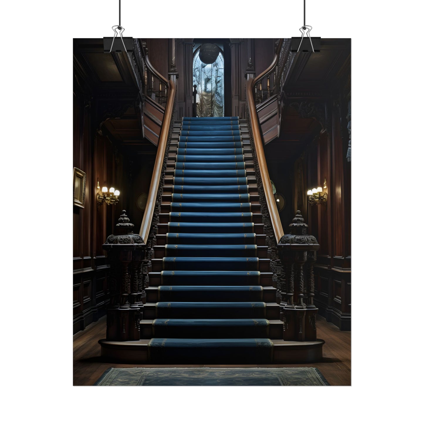 Haunted Gothic Mansion: Spooky Victorian Atmosphere Artwork - Poster