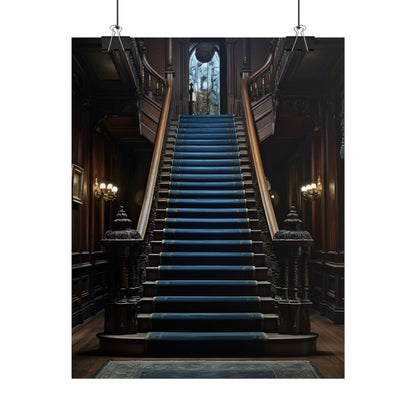 Haunted Gothic Mansion: Spooky Victorian Atmosphere Artwork - Poster