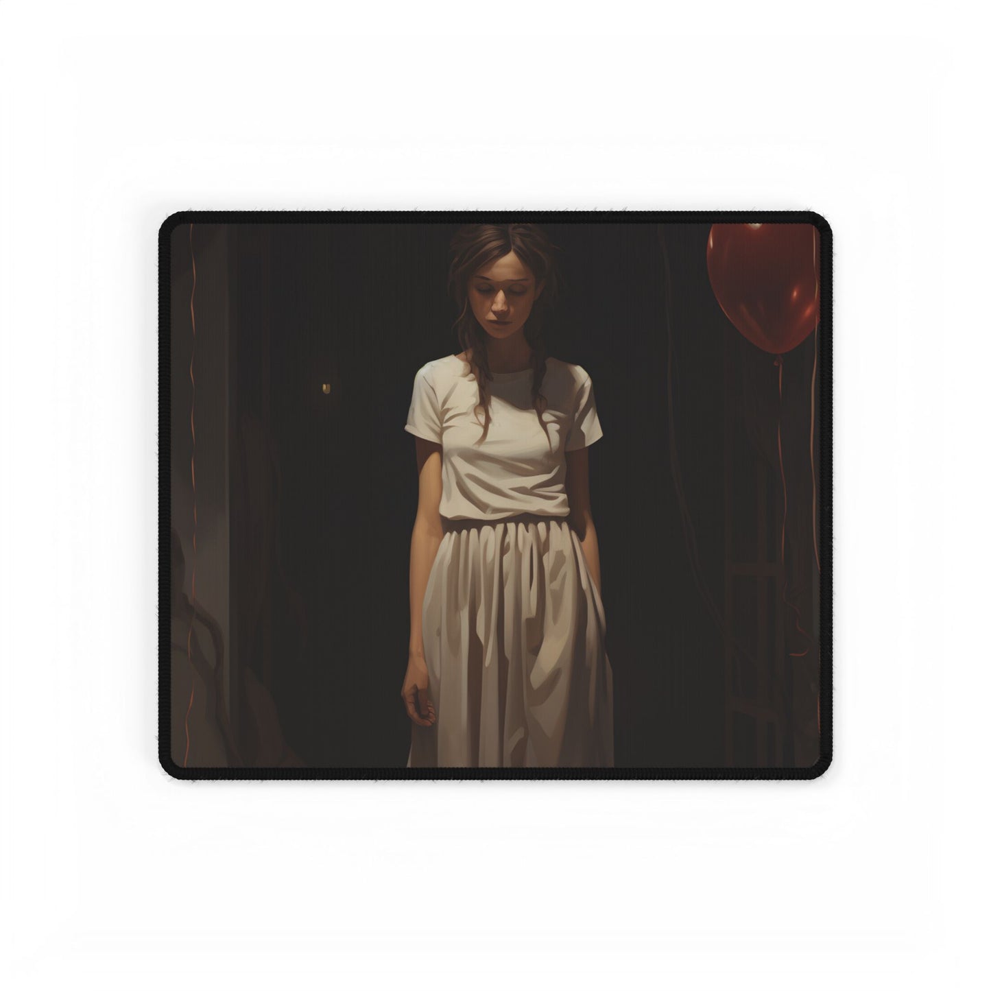 Natural Garden Stroll: Person in Nature Photography - Desk Mat