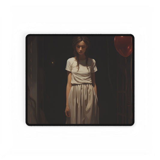 Natural Garden Stroll: Person in Nature Photography - Desk Mat
