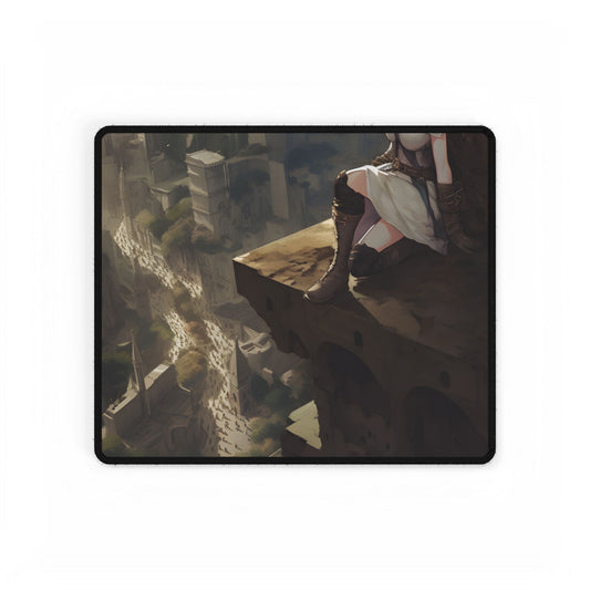 Dramatic Anime Female Portrait: Exclusive Artwork - Desk Mat