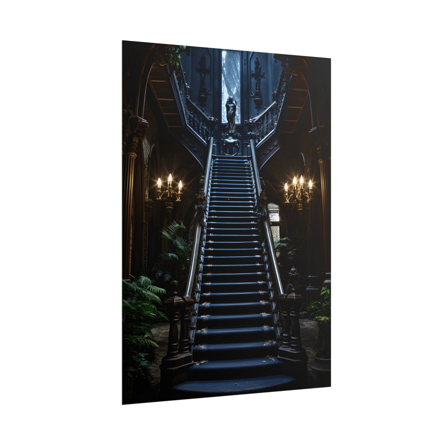 Haunted Victorian Mansion Mystery: Spooky Gothic Artwork - Poster