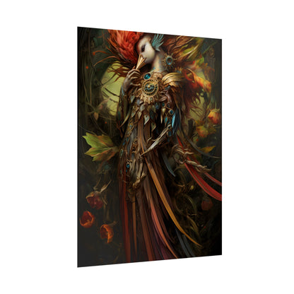Grand Statue of a Majestic Bird in Serene Setting - Poster