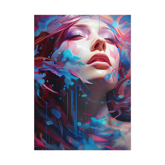 Vibrant Digital Explosion: Abstract Artwork - Poster