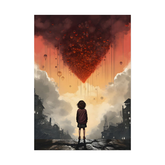 Enigmatic Profile: Solo Figure Silhouette Artwork - Poster