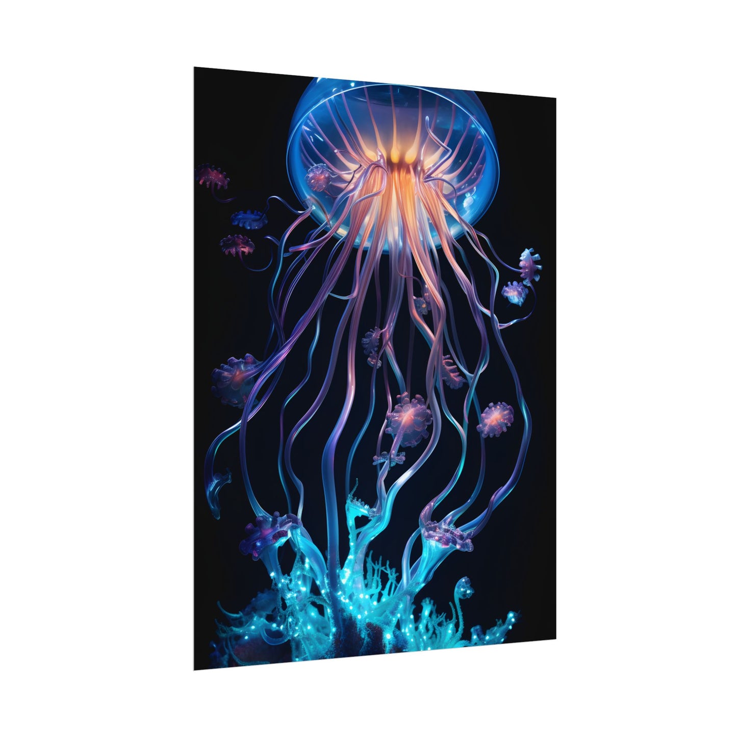 Bioluminescent Oceanic Ballet: A Mesmerizing Performance - Poster