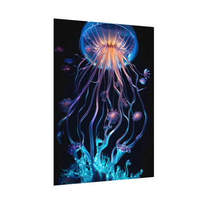 Bioluminescent Oceanic Ballet: A Mesmerizing Performance - Poster