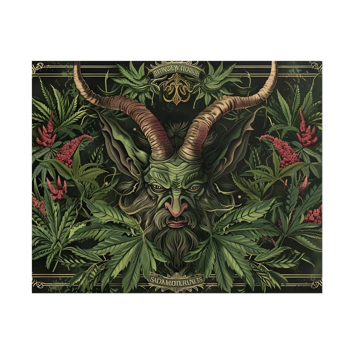 Victorian Devil: Dark Ominous Illustration - Poster