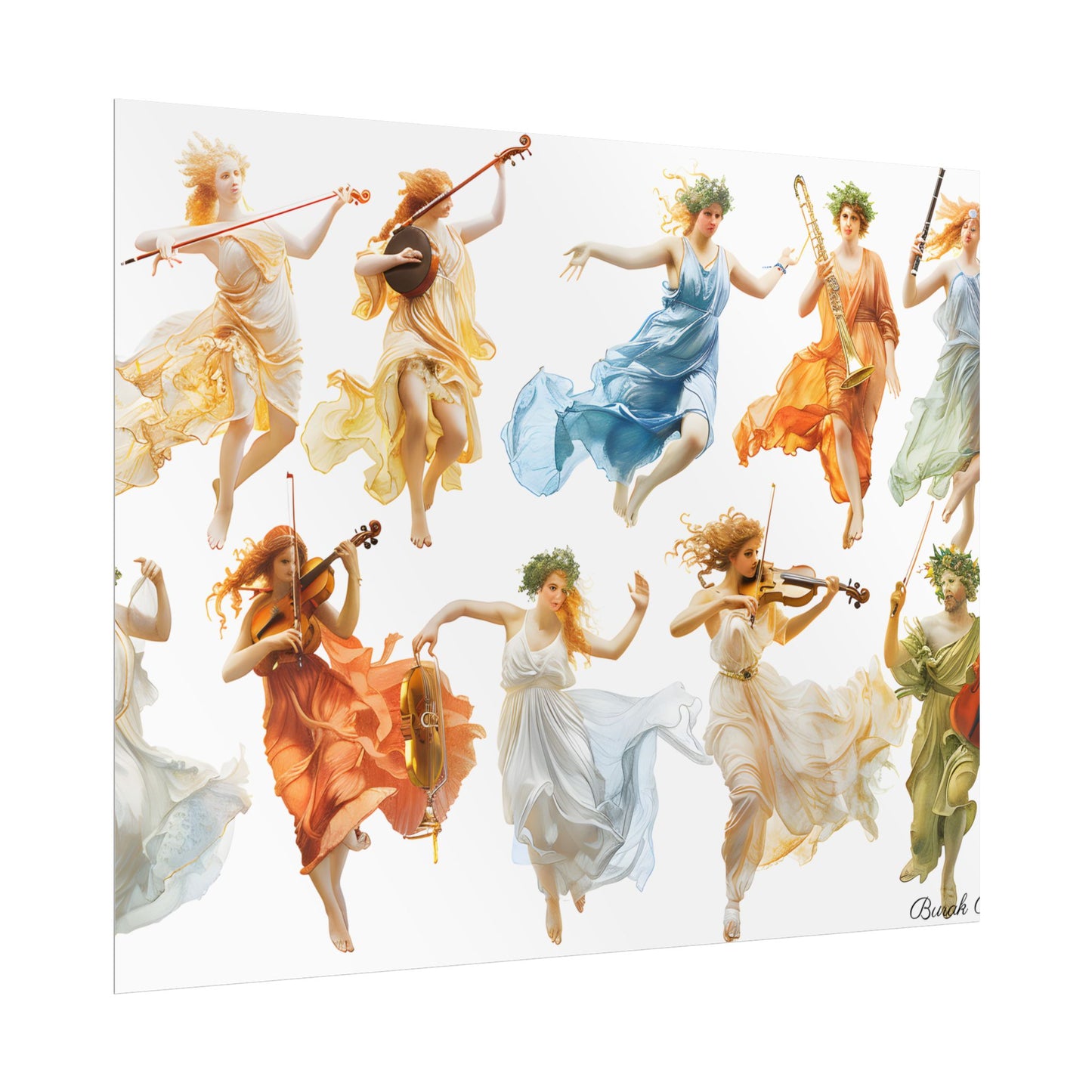 Ethereal Goddesses of Greece: Athena to Nemesis Artwork - Poster