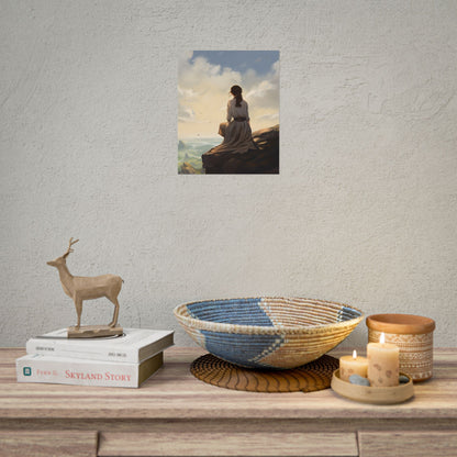 Handcrafted Earthy Orb: Artisan Textured Artwork - Poster