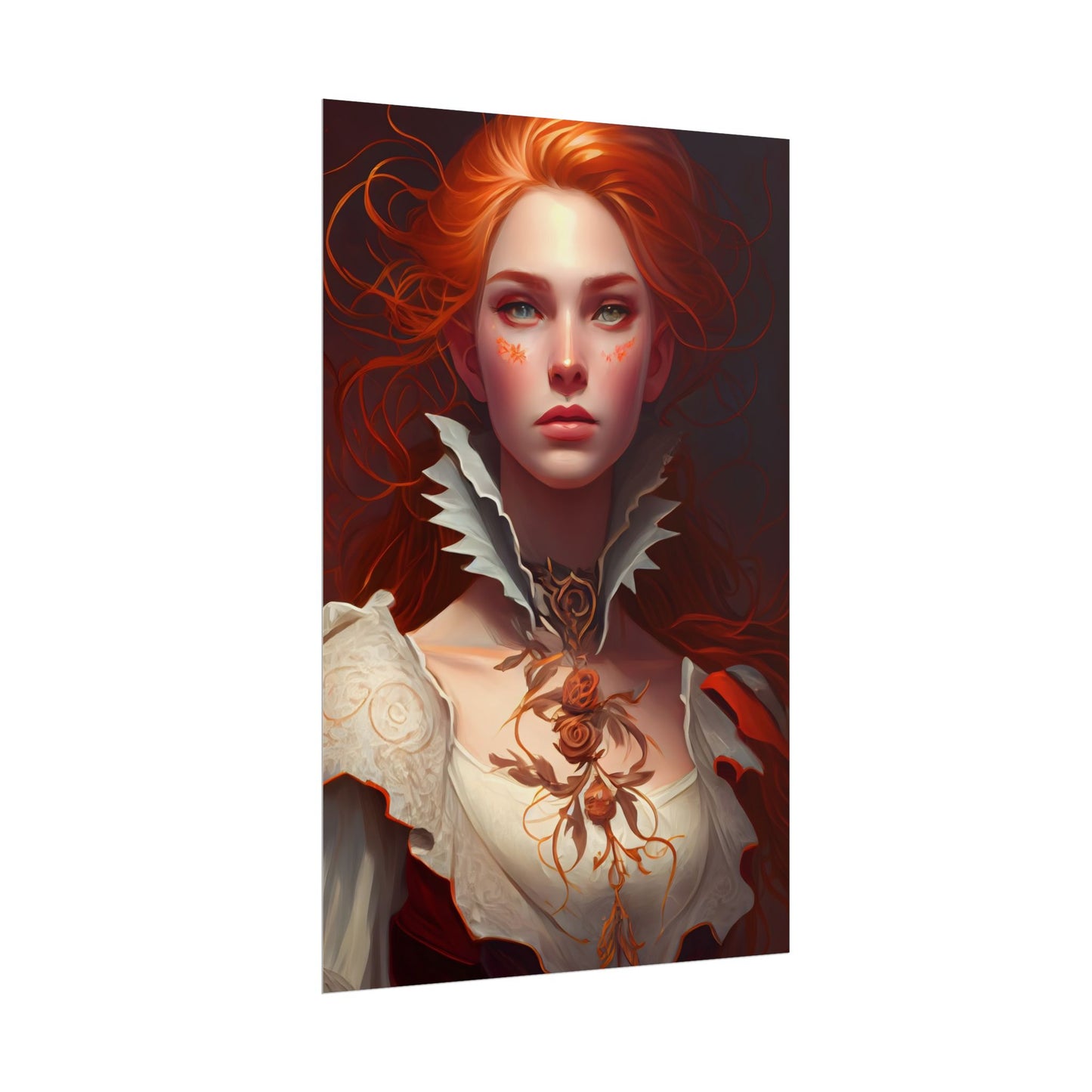 Portrait of a Redhead in Soft Light - Poster