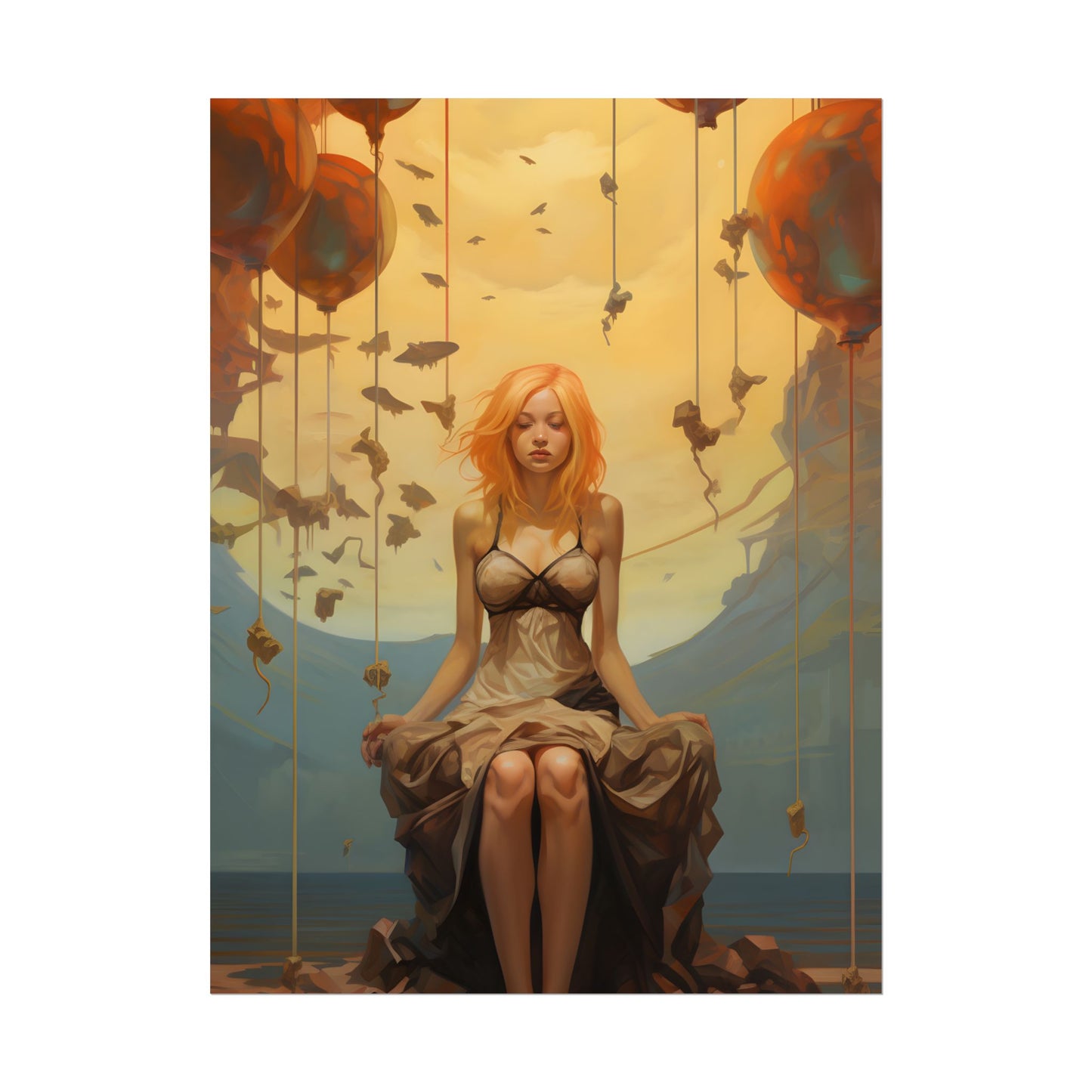 Leg Study in Natural Light: Dark Art Photography - Poster