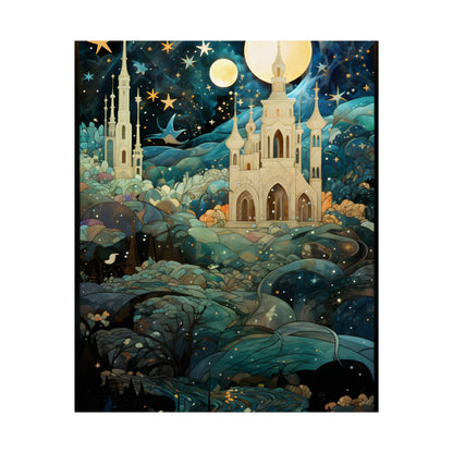 Medieval Stained Glass: Intricate Church Windows Art - Poster