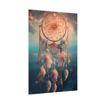 Ethereal Dreamcatcher Realm: Surreal Dreamscape Digital Art - Poster