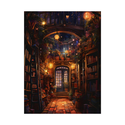 Magical Bookshop: Cozy Charming Bookstore Art - Poster