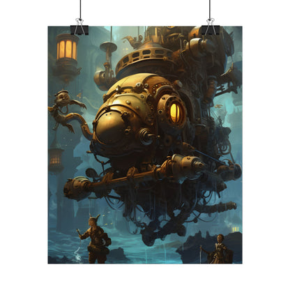 Epic Steampunk Oceanic Adventure: Crew Sets Sail - Poster