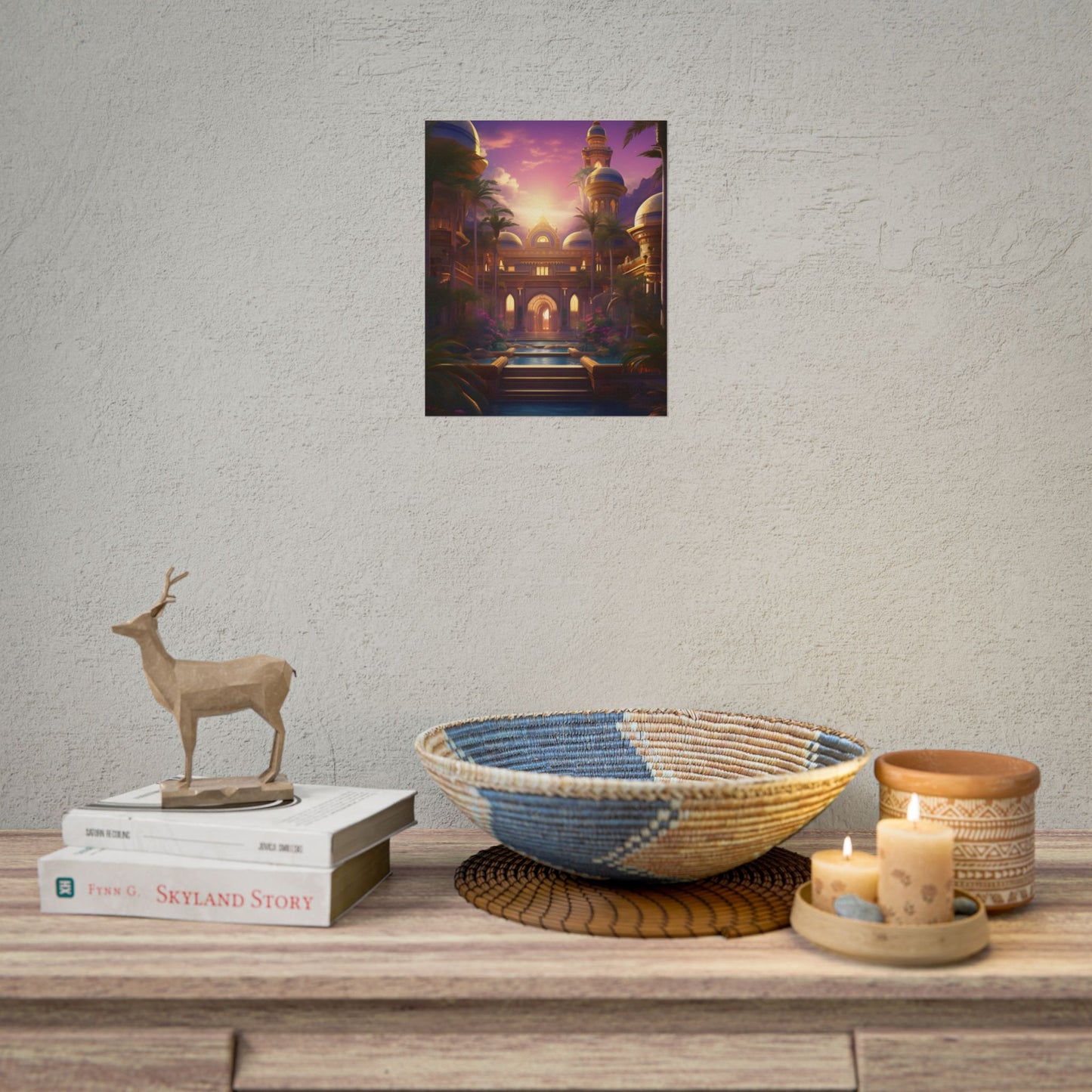 Mythical Desert Oasis: Arabian Nights-Inspired Artwork - Poster