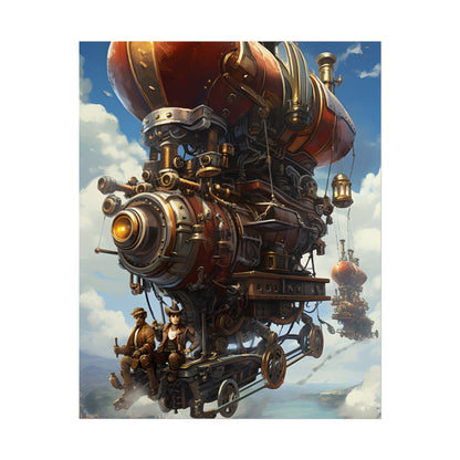 Steam Powered Sky-Liner Thrill Ride: Steampunk Race on Colum - Poster
