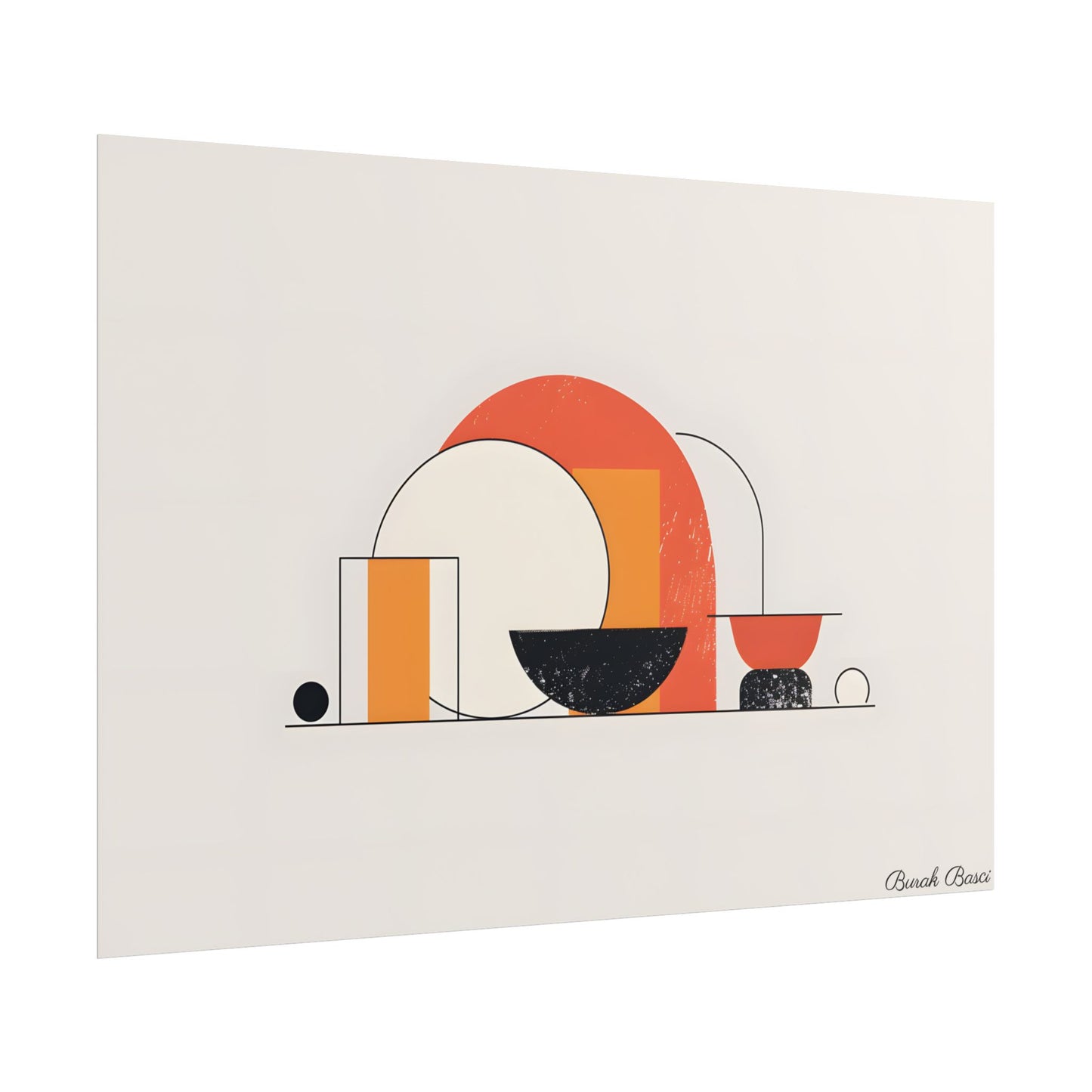 Minimalist Digital Product Design: Bold Block Artwork - Poster