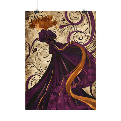 Art Nouveau Masterpiece: Elegant Geometric Design - Poster