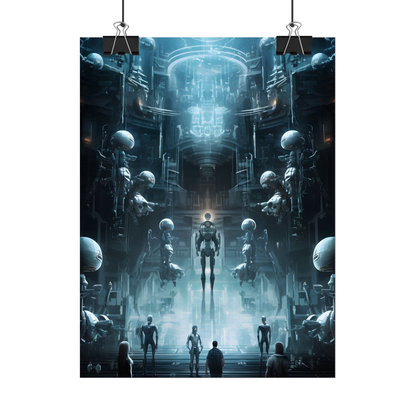 Robotic Orchestra: Minimalist Auditorium Scene - Poster