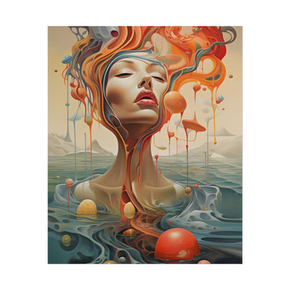 Surreal Dreamscape: Vibrant Psychedelic Colors - Poster