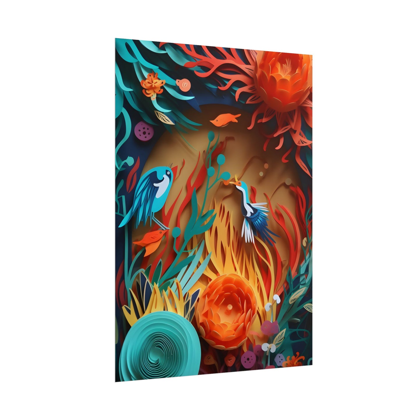 Eye-Catching Paper Quilling Indian Landscape Artwork - Poster