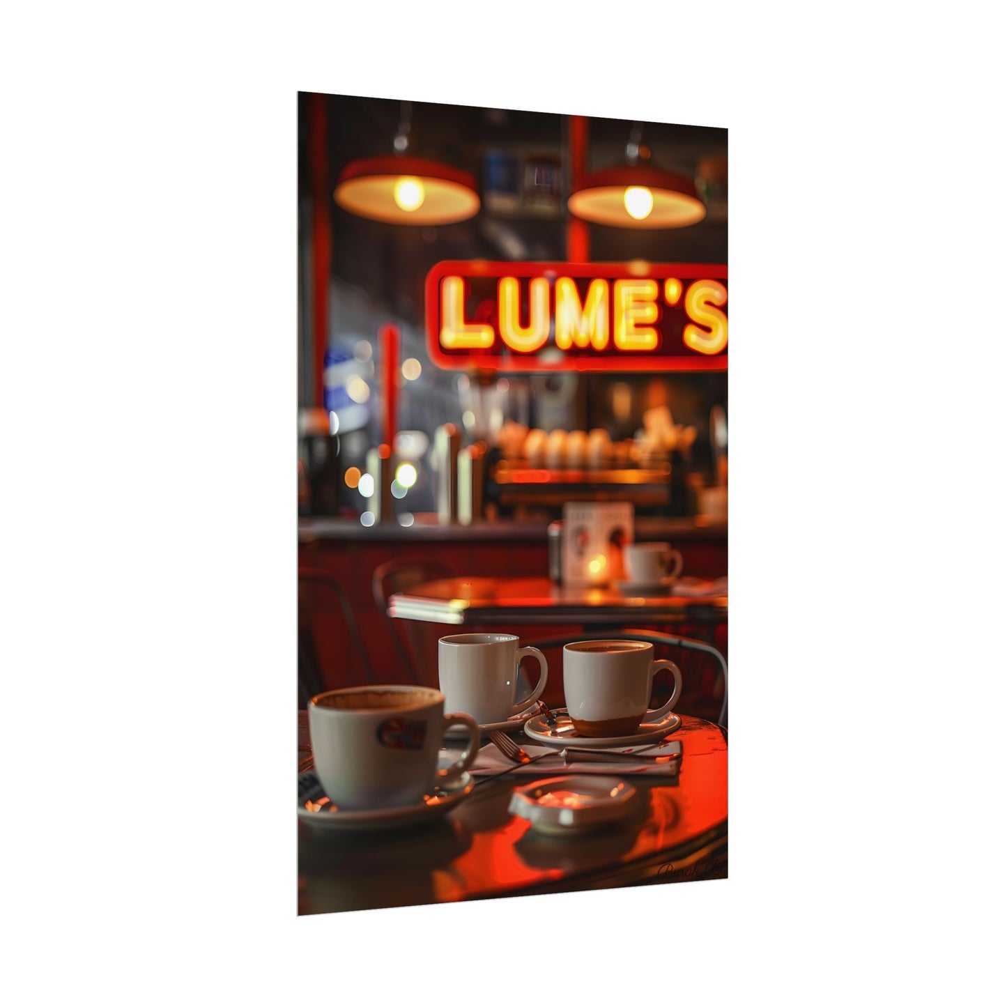 Retro Kitchen Diner: Vintage Artwork from Lukes - Poster