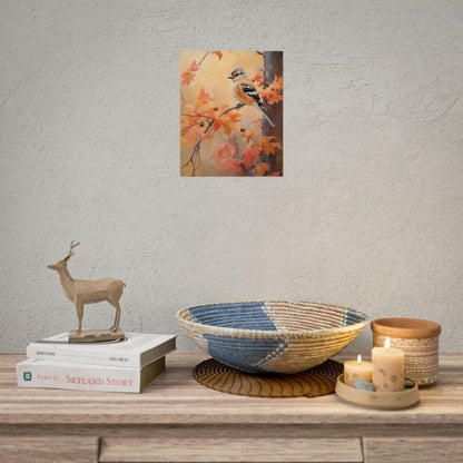 Vibrant Autumn Oak: Realistic Oil Painting - Poster