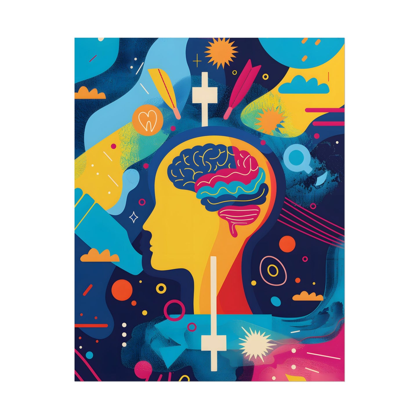 Vibrant Growth Mindset: Inspirational Quote on a Colorful Background - Poster