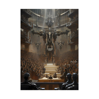 Robot Symphony: Elevated View of Robot Orchestra - Poster
