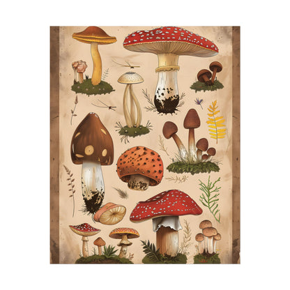Vibrant Mushroom Species Poster: A Colorful Collection - Poster