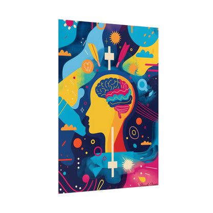 Vibrant Growth Mindset: Inspirational Quote on a Colorful Background - Poster