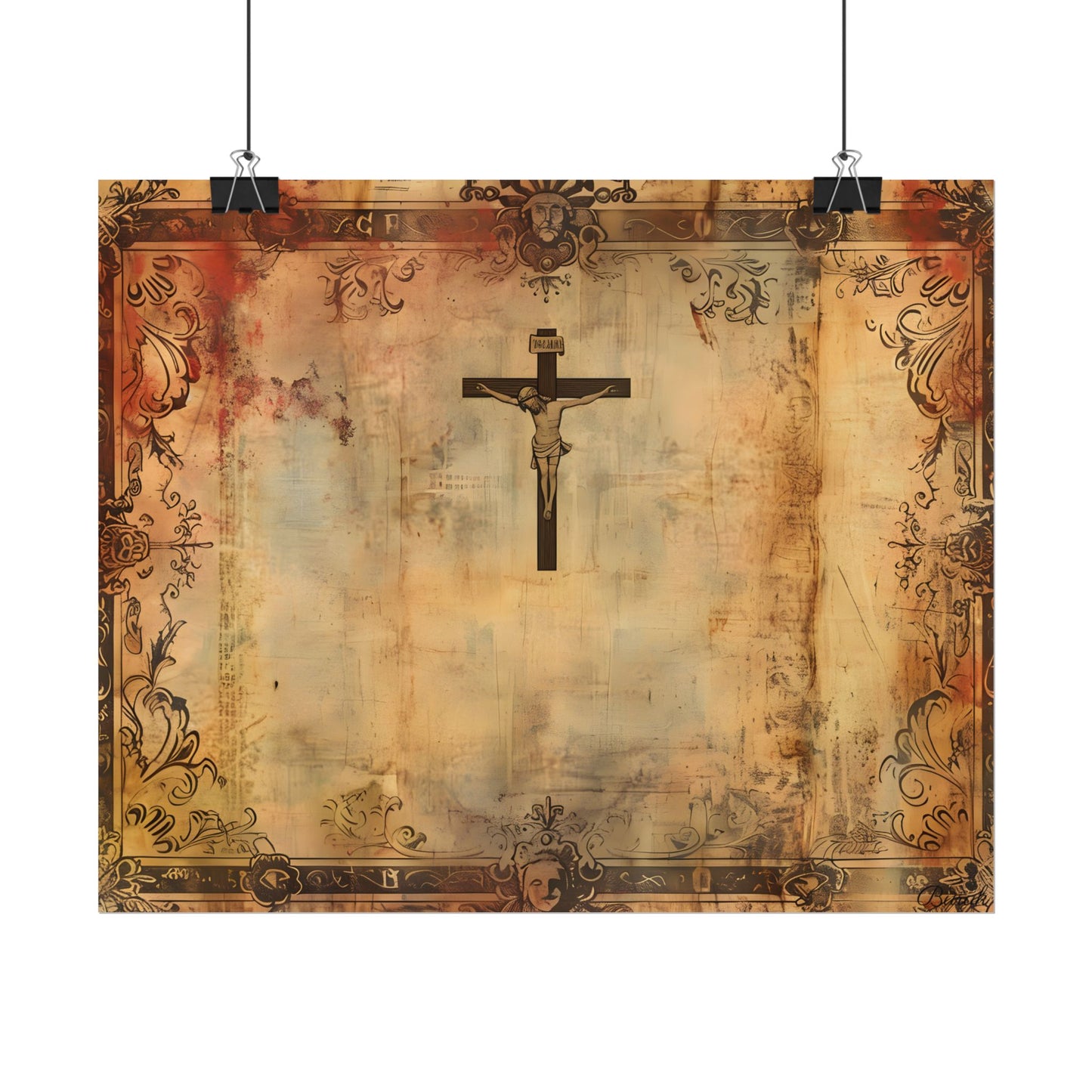 Vintage Biblical Art Print: A Historical Scene - Poster