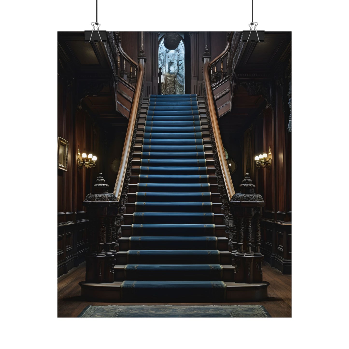 Haunted Gothic Mansion: Spooky Victorian Atmosphere Artwork - Poster