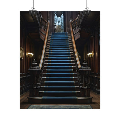 Haunted Gothic Mansion: Spooky Victorian Atmosphere Artwork - Poster