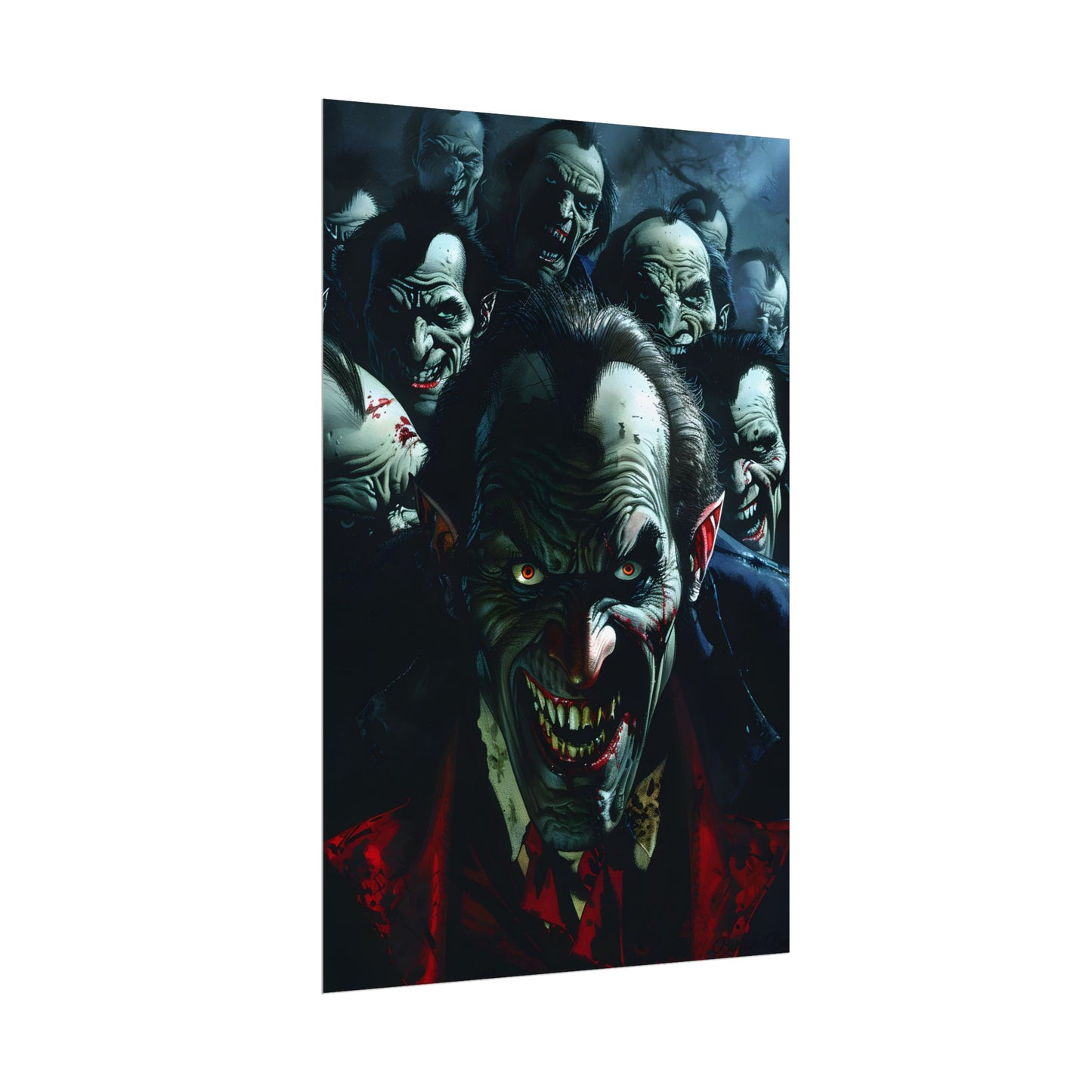 Mischievous Vampires: Gothic Group Artwork - Poster