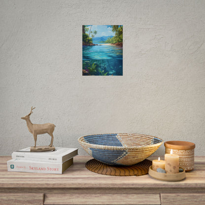 Tropical Island Oasis: Tranquil Tropical Landscape Art - Poster