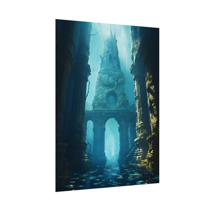 Lost Underwater Civilization: Ancient City Artwork - Poster